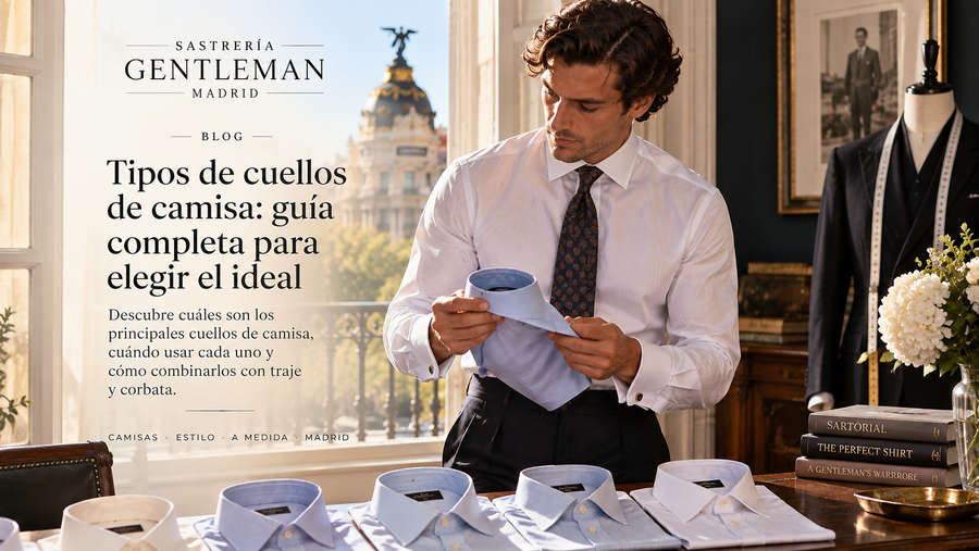 Tipos de cuellos de camisa a medida - Sastrería Gentleman Madrid